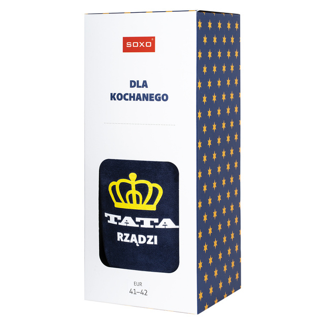 Bunte Set 1x Herrensocken SOXO Superman und 1x Hausschuhe