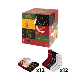 Harry-Potter-Socken-Geschenkbox 24er-Pack