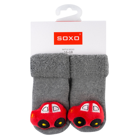 Set mit 2x Bunte Babysocken mit Rassel | SOXO