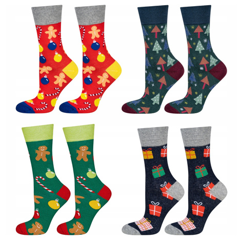 Set mit 4x  Herrensocken mit Weihnachtsmotiv  | SOXO