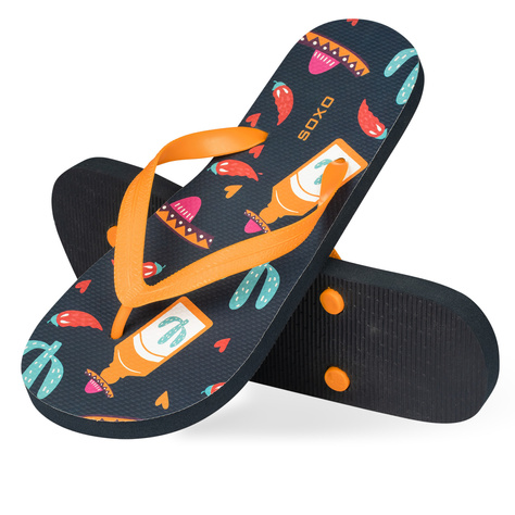 SOXO Strand Flip Flops unisex | Mexiko Muster