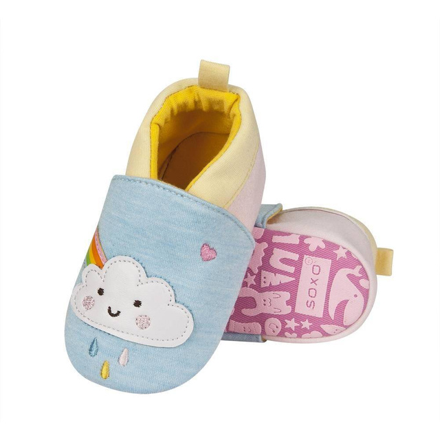 Blau Babyhauschuhe SOXO mit Wolke