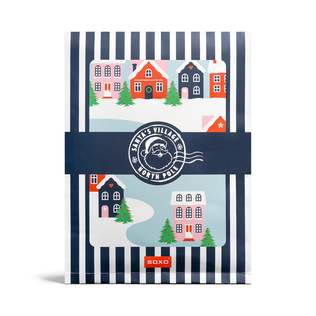 5 Paare von lustigen Socken mit Weihnachtenmotiv in einzigartiger Verpackung | Damensocken | SOXO