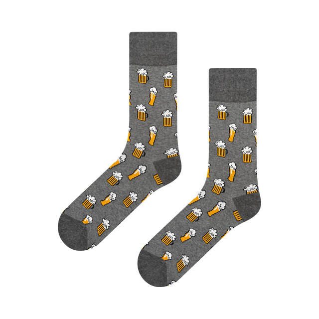 Socken mit Bier-Motiv