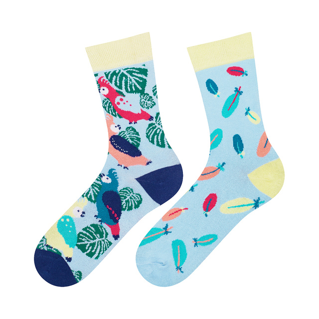 Bunte Set 4x Damen Socken SOXO nicht übereinstimmende Lustige