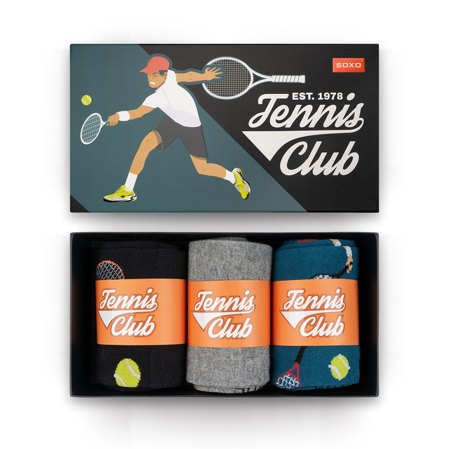 Socken mit Tennis-Motiv 3er-Pack