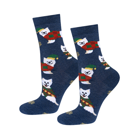 Set Soxo Herren- und Damen-Socken und Christbaumkugeln