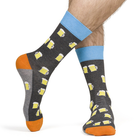 Bunte Set 4x Herrensocken SOXO GOOD STUFF Geschenk Pizza