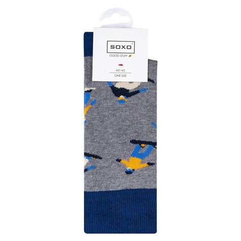 Bunte Herrensocken SOXO GOOD STUFF Baumwollen Snowboard  