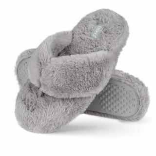 Damen-Hausschuhe Flip-Flops Grau