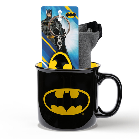 Batman-Set Tassensocken und Schlüsselanhänger