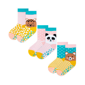 Set mit 3x Kindersocken mit Haustieren | SOXO