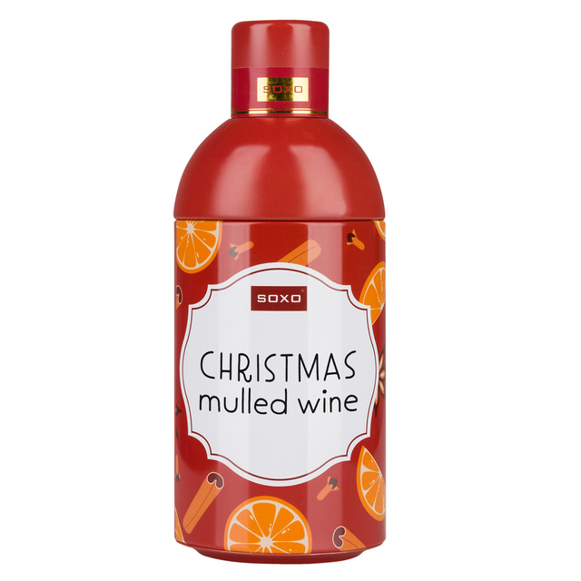 1 Paar von lustigen Socken mit Mulled wine motiv in einer Flasche | Damensocken | SOXO