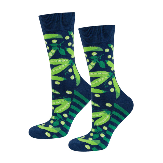1 Paar von lustigen Socken mit Erbsenmotiv in einzigartiger Verpackung | Herrensocken | SOXO