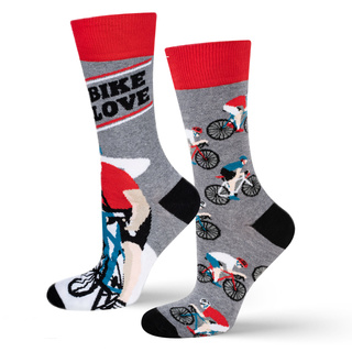 Socken mit Fahrrad-Motiv