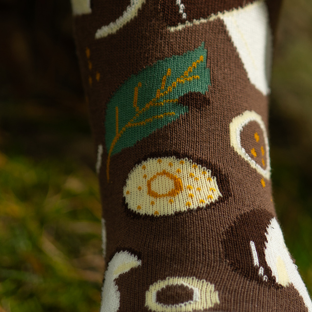 Lustige SOXO Herrensocken | Damensocken | in einem Glas marinierte Pilze | Baumwolle | ein Geschenk für ihn | unisex