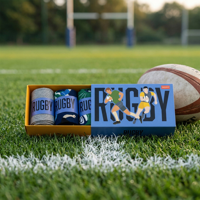 Socken mit Rugby-Motiv 3er-Pack