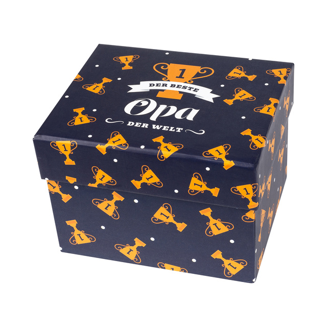  1 Paar von lustigen Socken fur Opa in a mug Verpackung | Herrensocken | SOXO