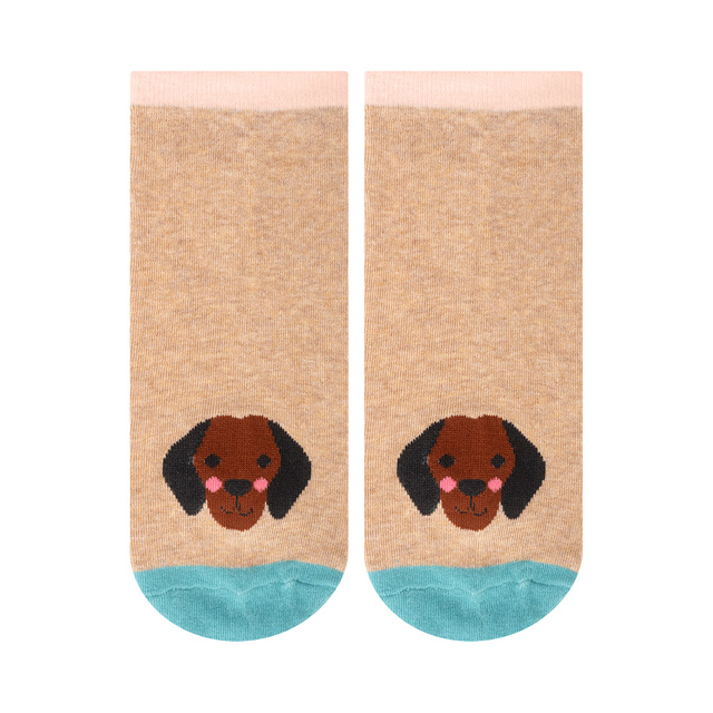 Set mit 5x Kurze Damensocken | Hundmotiv | SOXO