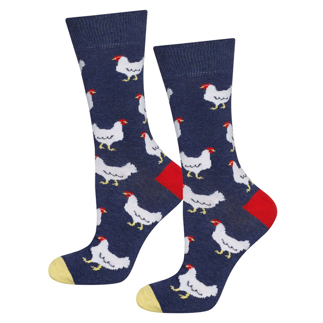 Set mit 4x bunten Herrensocken Pizza + Henne + Laterne + Ei | SOXO