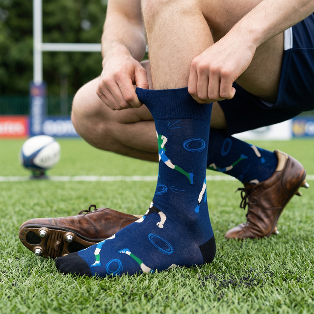 Socken mit Rugby-Motiv 3er-Pack