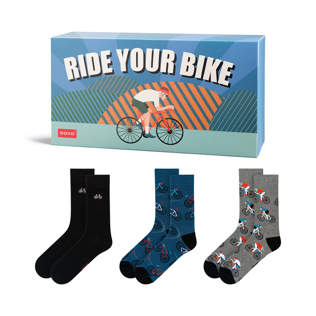 Socken mit Fahrrad-Motiv 3er-Pack