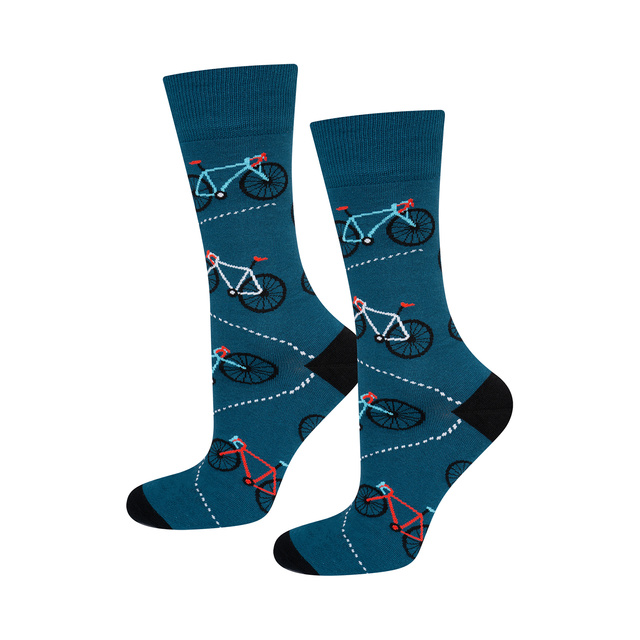  3 Paar von lustigen Socken mit Fahrradmotiv in einzigartiger Verpackung | Herrensocken | SOXO