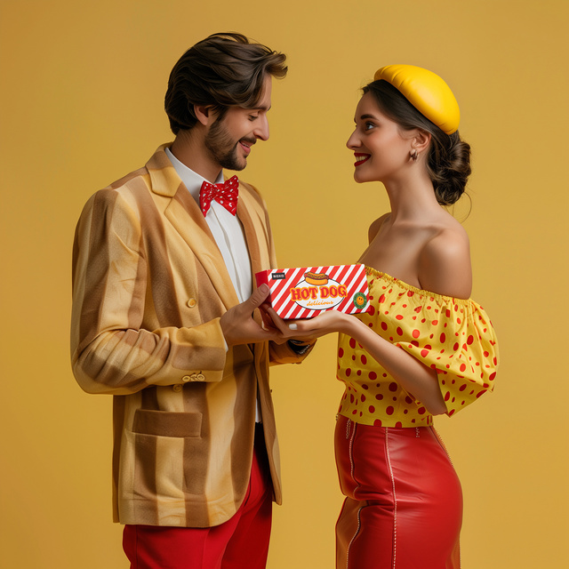 Socken mit Hot Dog-Motiv 2er-Pack