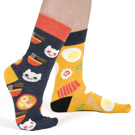 Buntes Set 5x Damen Socken SOXO nicht übereinstimmende Geschenk Pizza