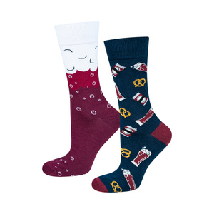 1 Paar von lustigen Socken mit Irish Red Ale Bierdmotiv in einzigartiger Verpackung | Herrensocken | SOXO