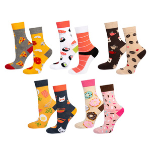 Buntes Set 5x Damen Socken SOXO nicht übereinstimmende Geschenk Pizza