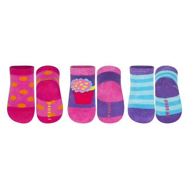 Bunte Set 3x Babysocken SOXO Geschenk