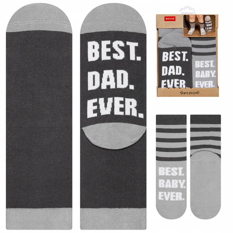 Bunte Set Socken für Vater und Kind SOXO Baumwollen Geschenk 