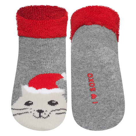 Bunte Set 4x Babysocken SOXO Weihnachten 