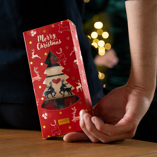 Socken mit Weihnachts-Motiv 3er-Pack