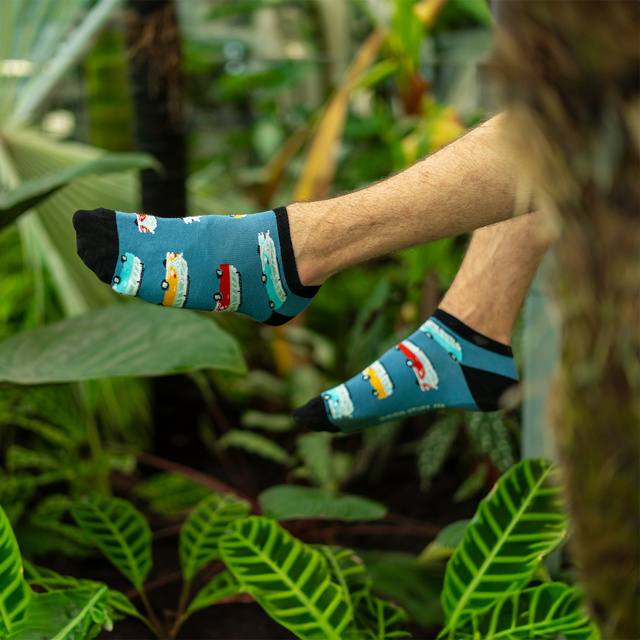 SOXO Set 5 Herren kurze Socken | Bier und Pizza Muster