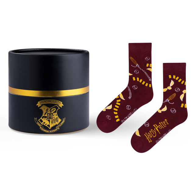 Socken in der Tube mit Harry-Potter-Motiv