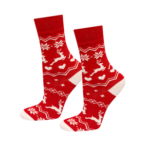 3 Paare von lustigen Socken mit Weihnachtenmotiv in einzigartiger Verpackung | Damensocken | SOXO