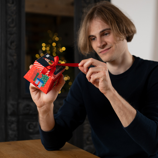 Socken mit Weihnachts-Motiv