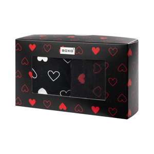 Set mit 1x lustigen Herrensocken + 1x Boxershorts für Valentinstag in einzigartiger Verpackung | SOXO