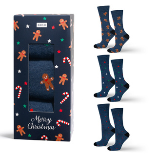 Socken mit Weihnachts-Motiv 3er-Pack