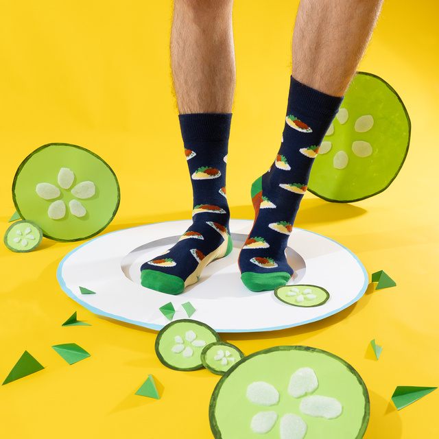 Socken mit Schnitzel-Motiv 2er-Pack