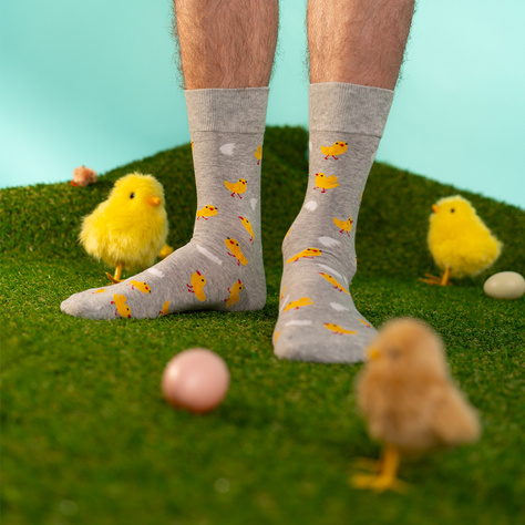 3 Paar von lustigen Socken mit Eggsmotiv in einzigartiger Verpackung | Damen-/Herrensocken | SOXO