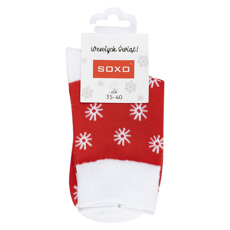 2 Paare von lustigen Socken mit Weihnachtsferienmotiv | Damensocken | SOXO