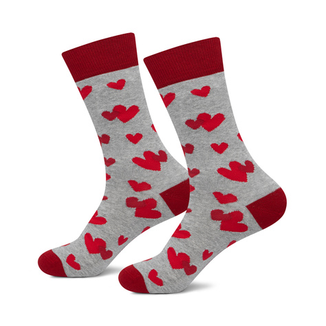 2 Paar von lustige Socken mit Herzmotiv in einzigartiger Verpackung zum Valentinstag | Herrensocken | SOXO