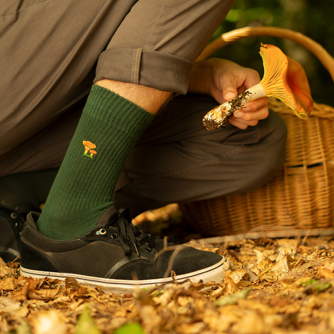 4 Paar von lustigen Socken mit Pilzmotiv in einzigartiger Verpackung | Herrensocken | SOXO