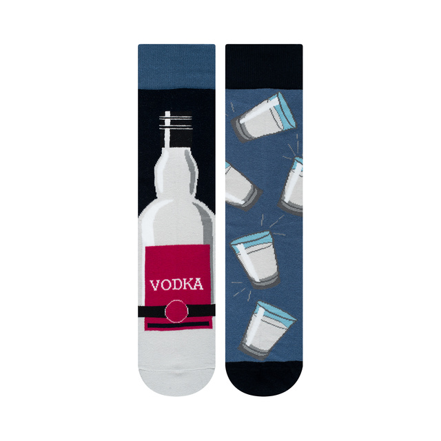 1 Paar von lustigen Socken mit Wodkamotiv in einzigartiger Verpackung | Herrensocken | SOXO