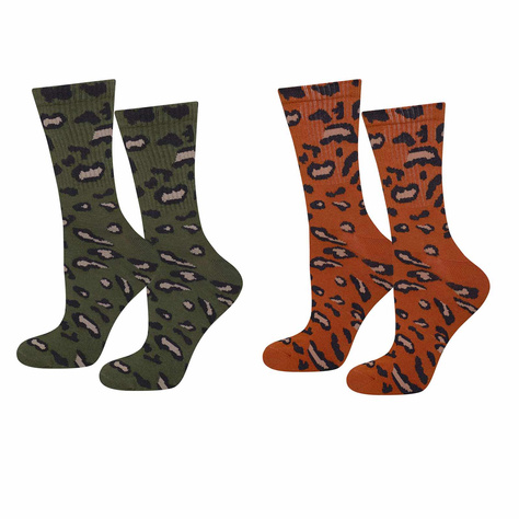  Set mit 2x Damensocken | Leopardenmotiv | SOXO