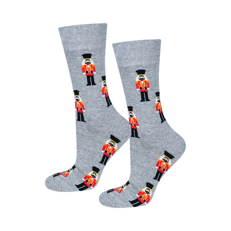 4 Paare von lustigen Socken mit Weihnachtsmotiv in einzigartiger Verpackung | Herrensocken | SOXO