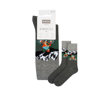 Socken mit Fahrrad-Motiv